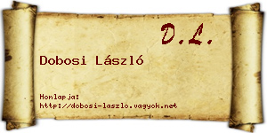 Dobosi László névjegykártya