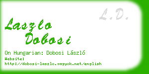 laszlo dobosi business card
