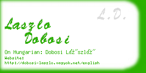 laszlo dobosi business card